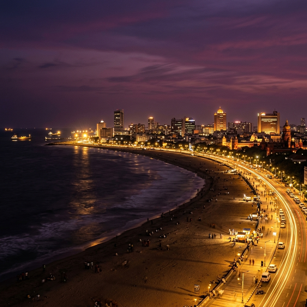 Chennai executives networking at sunset